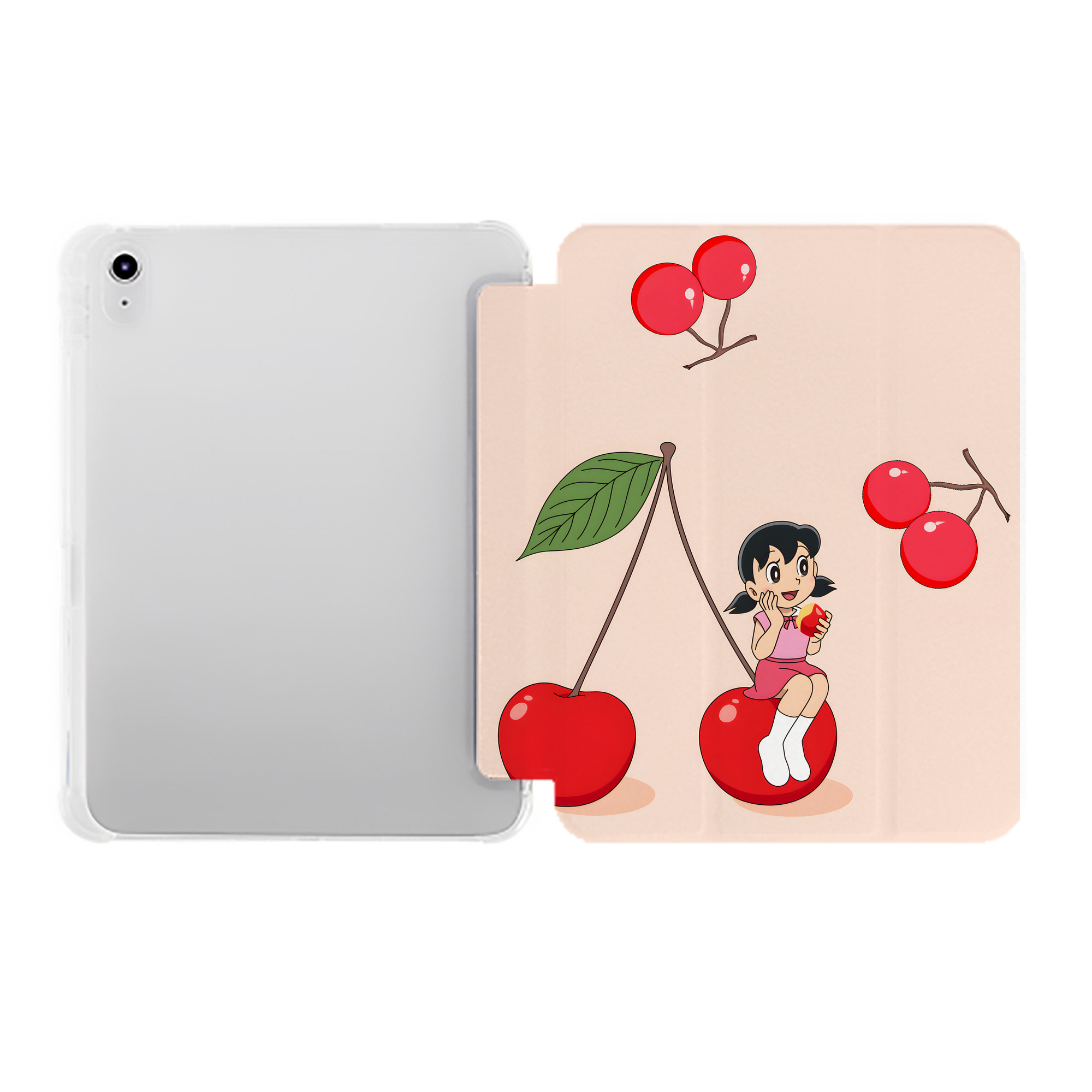 （画像用） ドラえもん Doraemon IPad ケース ペン収納付き 三つ折りスタンド PUレザー×シリコン 対応機種9.5/10.5/10.9インチ